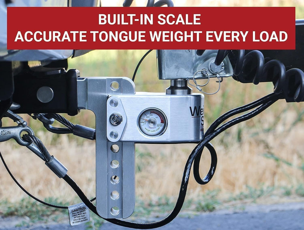 Weigh Safe Trailer Hitch Ball Mount, 6" Drop, 2" Receiver, Weight S...