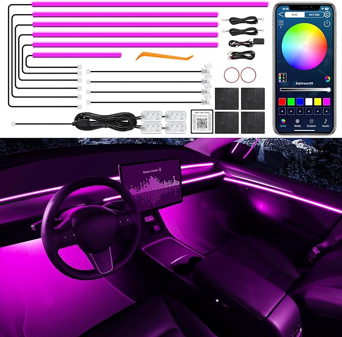 Acrylic Interior Car LED Strip Light