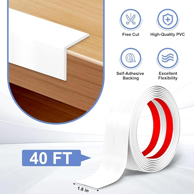 Wall Corner Protector Moulding Trim Peel and Stick Wall Corner Guards Trim