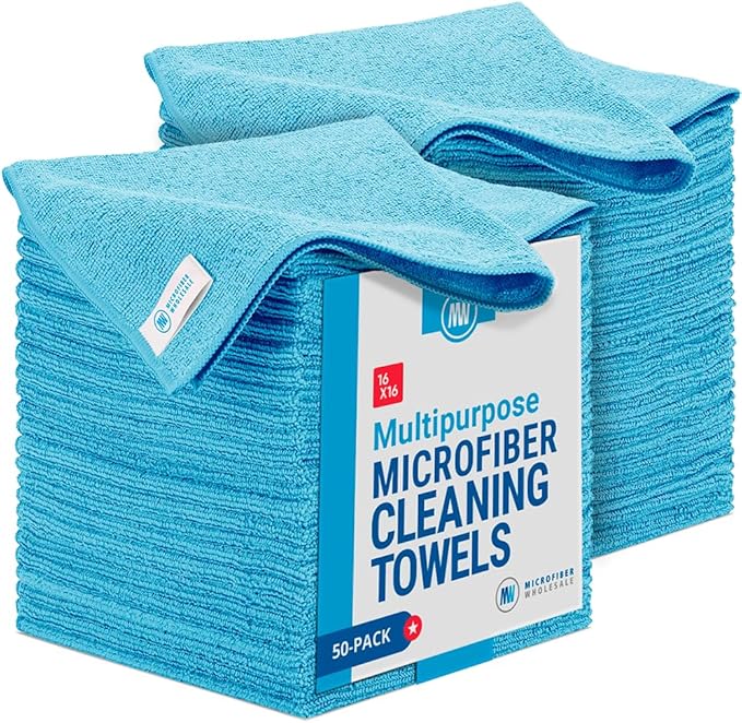 16" x 16" All Purpose Microfiber Towels (50 Pack)