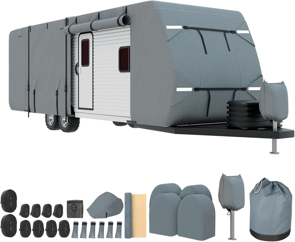 Mofeez Travel Trailer RV Cover, Extra-Thick Upgraded 7 Layers for Camper Cove...