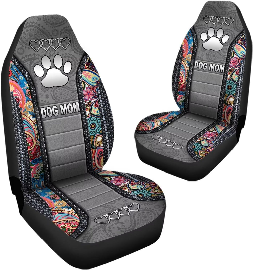 Howilath Seat Covers for Cars 2 Piece Vehicle Protector, Boho Floral & Do...