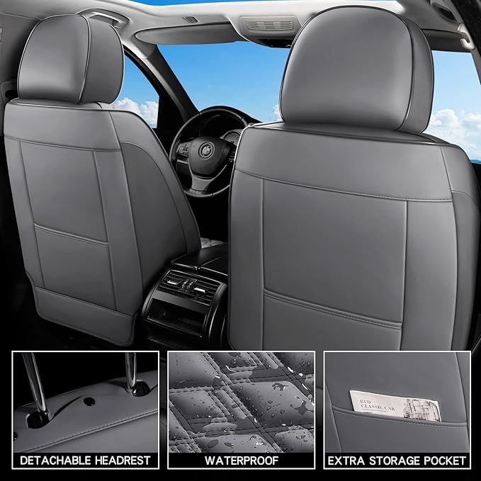 Car Seat Covers Full Set, Leather Seat Covers