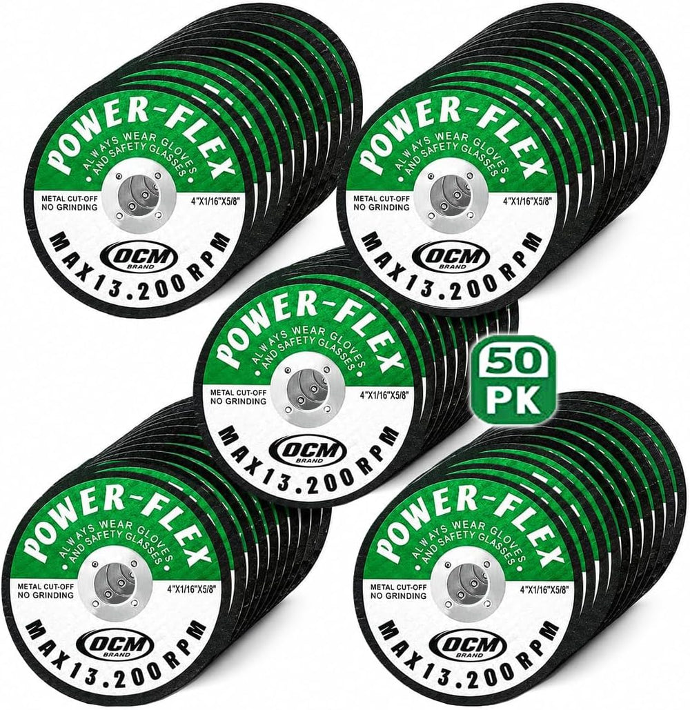 50 Pack - Cut Off Wheels 4 Inch x 1/16 Inch x 5/8 Inch For Cutting all Ferrou...