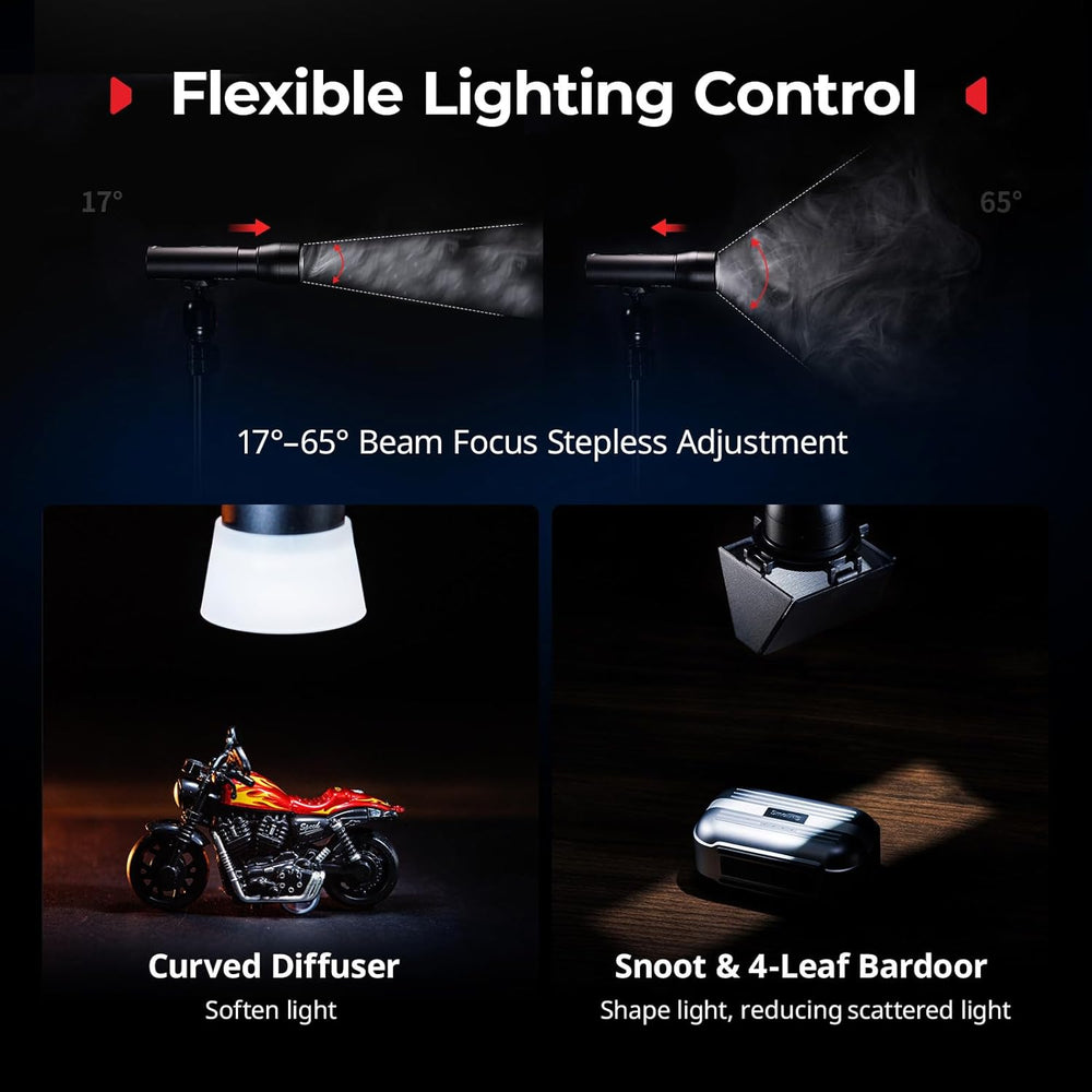 SmallRig RF 05B Portable LED Photography Flashlight, Zoomable Video Light