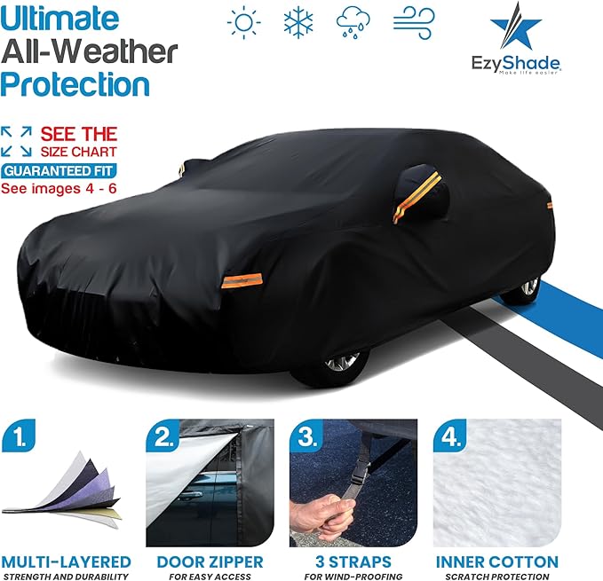 EzyShade 10-Layer Car Cover Waterproof All Weather