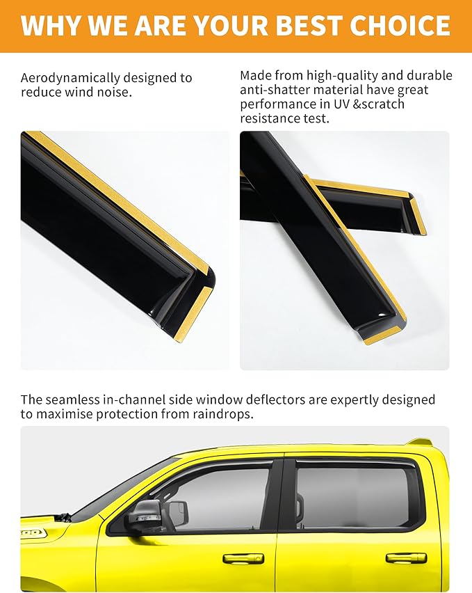 in-Channel Window Rain Guards Fit
