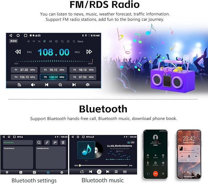 SIXTOP 2+64G Android Car Stereo