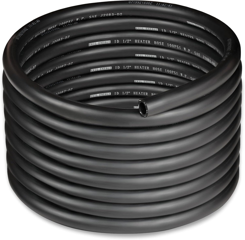 EVIL ENERGY 1/2" Heater Hose Coolant Radiator Straight 100PSI SAE 20R3 20FT