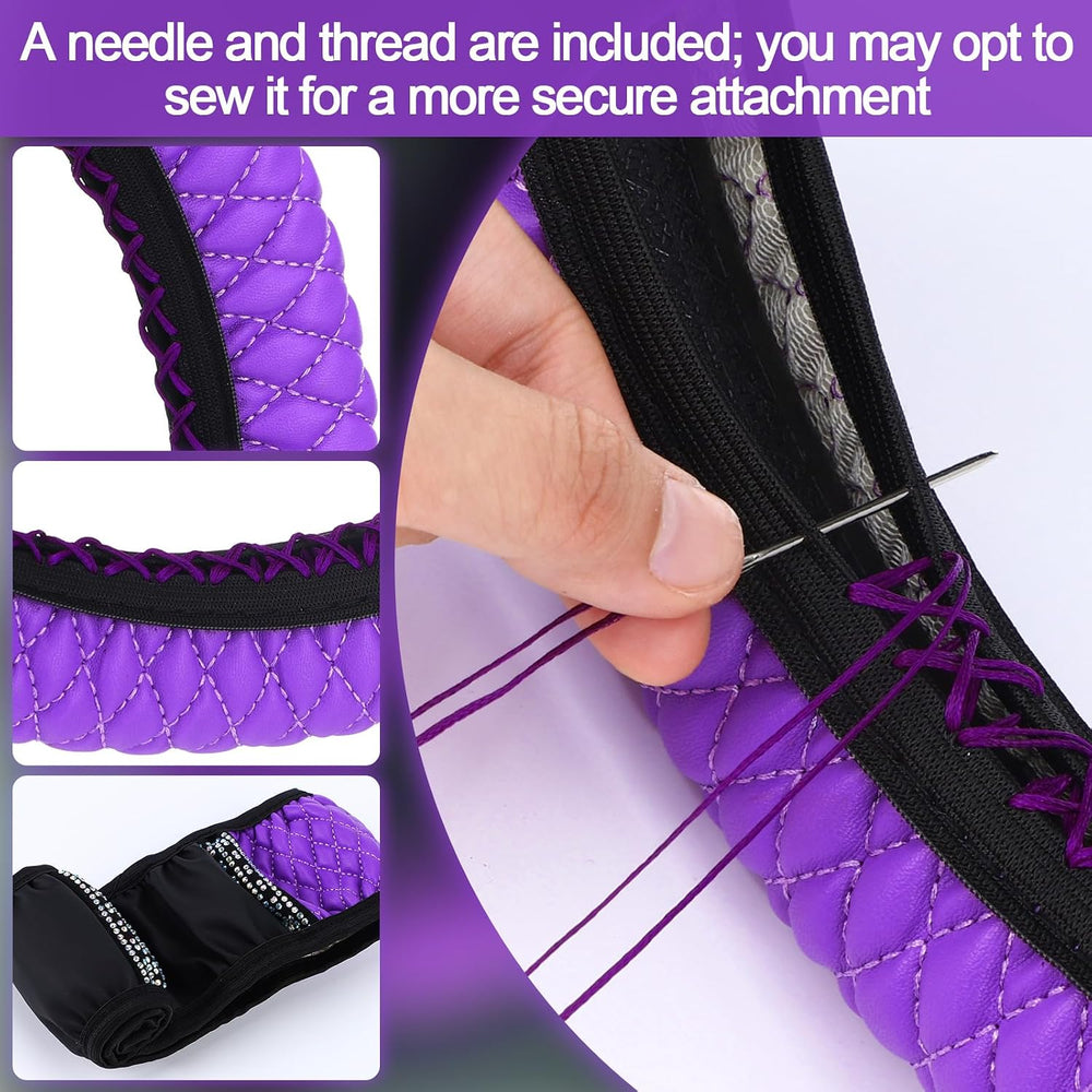 BBTO 43 Pcs Car Accessories Set for Women Front Seats and Rear Bench Polyeste...