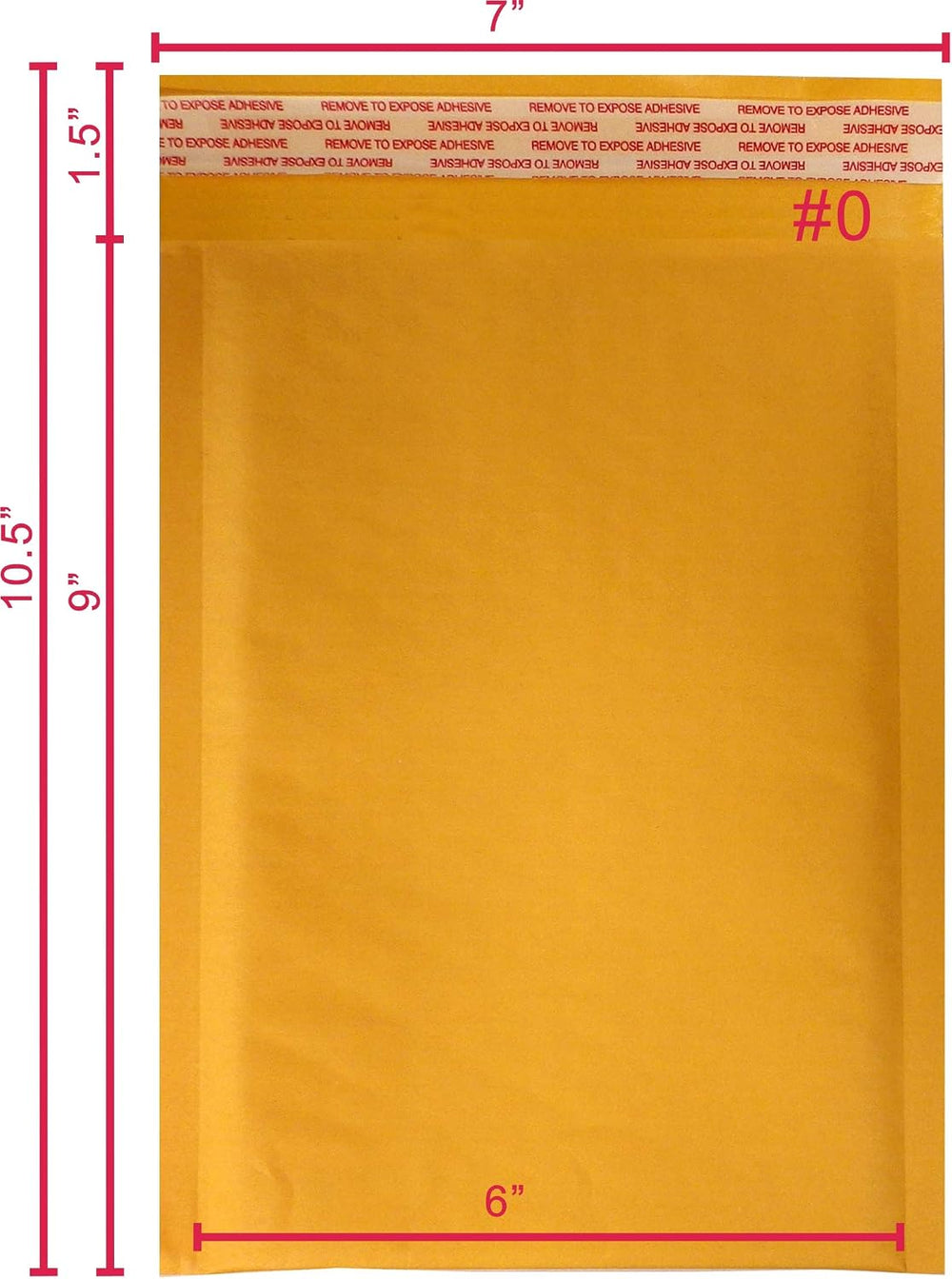 Yens Kraft Bubble Mailers 6x10 250 Pack Usable Space 6x9 KF#0-250