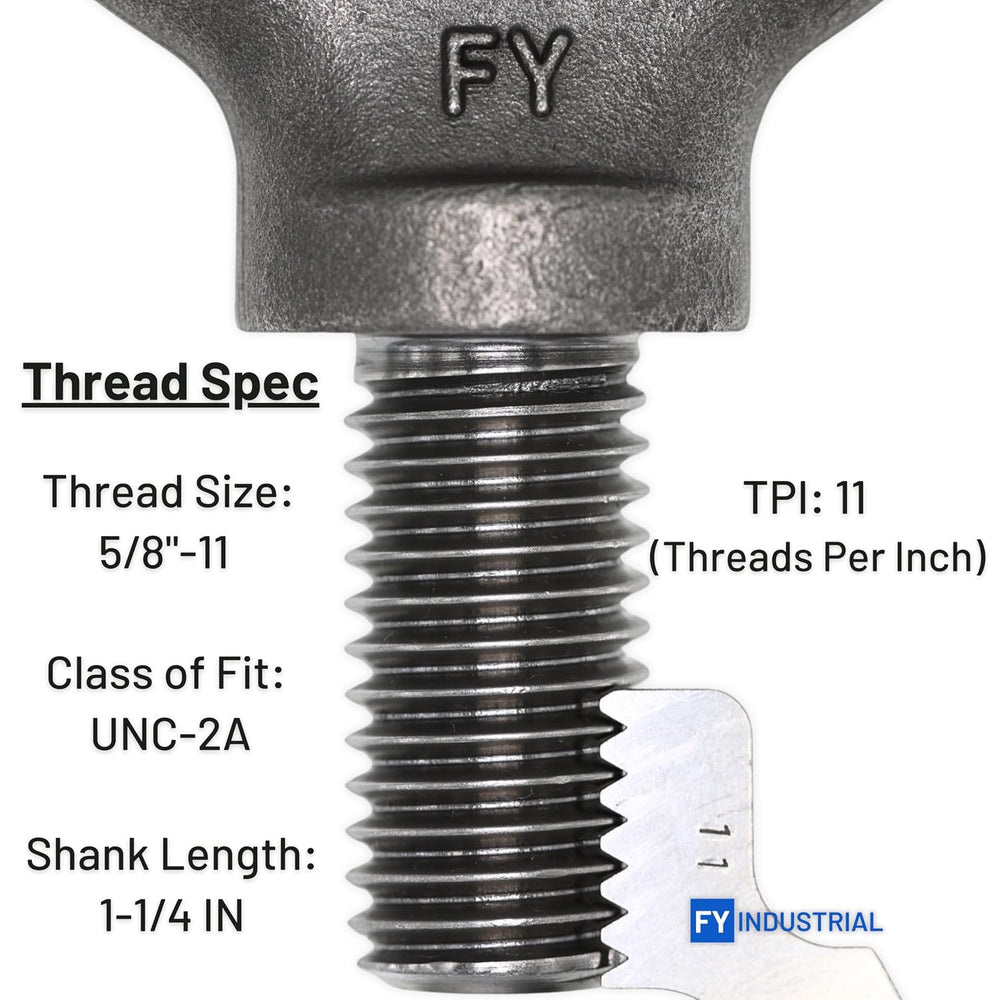 Box of 7 Pcs Lifting Shoulder Eye Bolts 5/8"-11 X 1-1/4"
