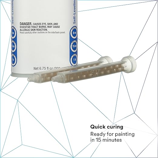 3M Self-Leveling Seam Sealer, Quick-Curing Epoxy, 200 mL/6.75 fl oz Cartridge