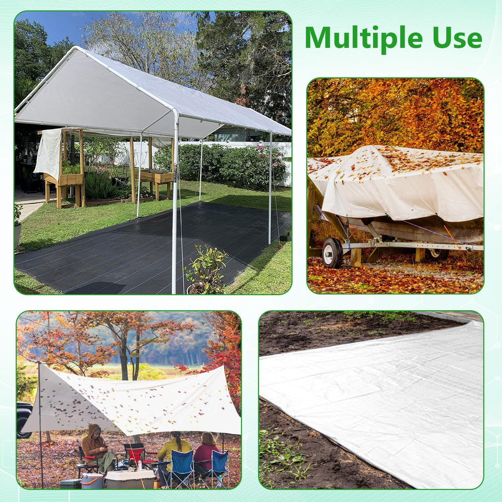 Thanaddo 10 x 20 Ft Carport Replacement Canopy Cover Garage Top Tent Shelter ...
