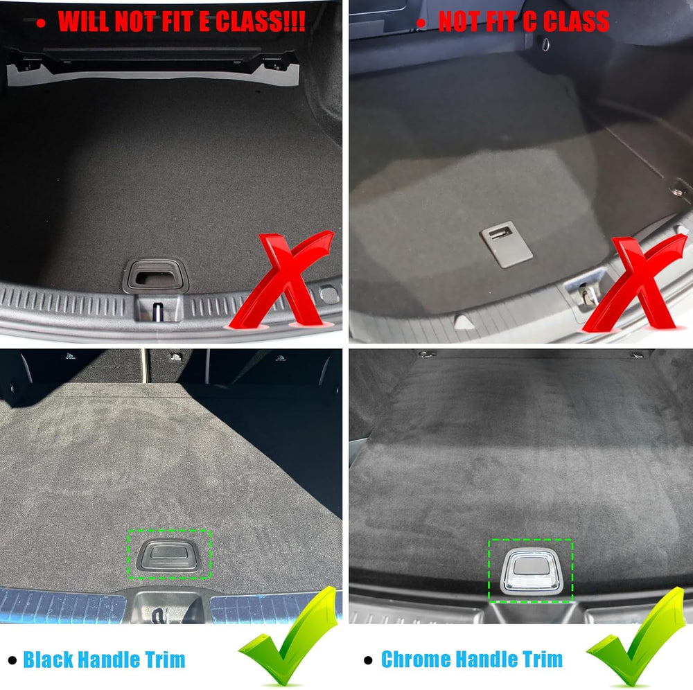 Jaronx Compatible with Mercedes Trunk Mat Carpet Handle for ML W166/GLC X253/...