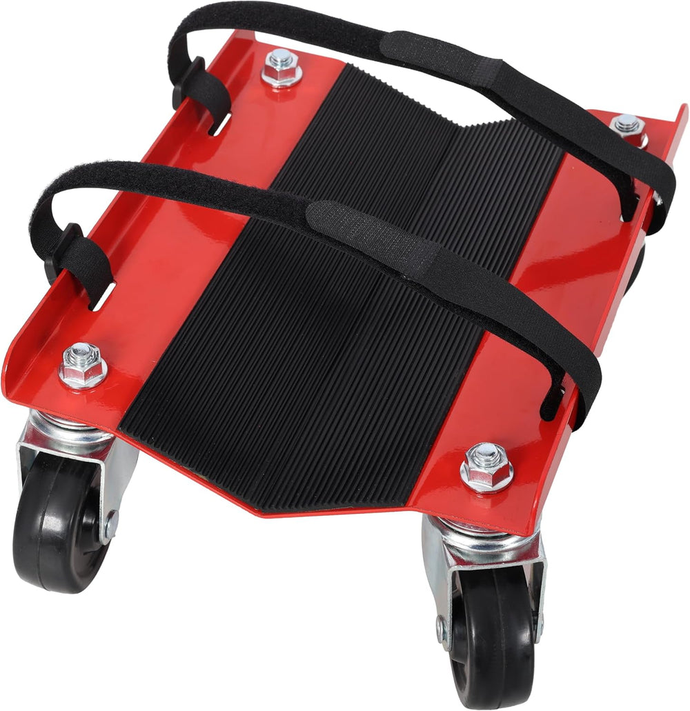 Snowmobile Dolly Heavy Duty V-Slide with 2.5" Swivel Casters & Rubbe...