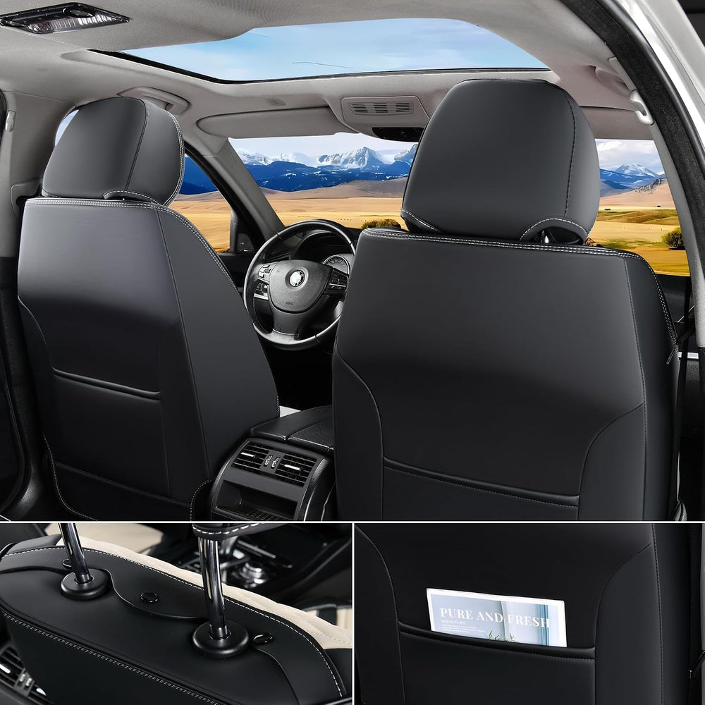 FLORICH Leather Seat Covers, Seat Covers Full Set, Car Seat Protectors 5 Seat...