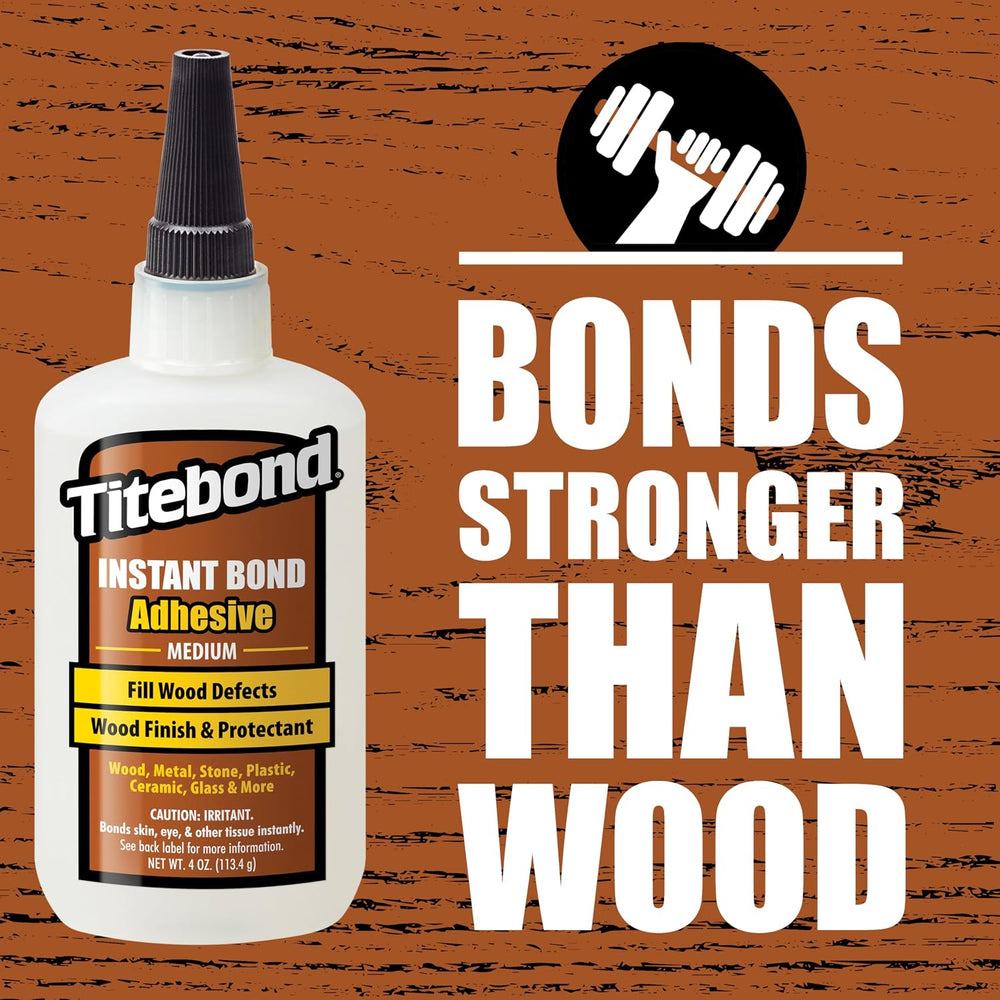 Titebond Instant Bond Medium CA Super Glue – Ethyl Cyanoacrylate Adhesive Fil...
