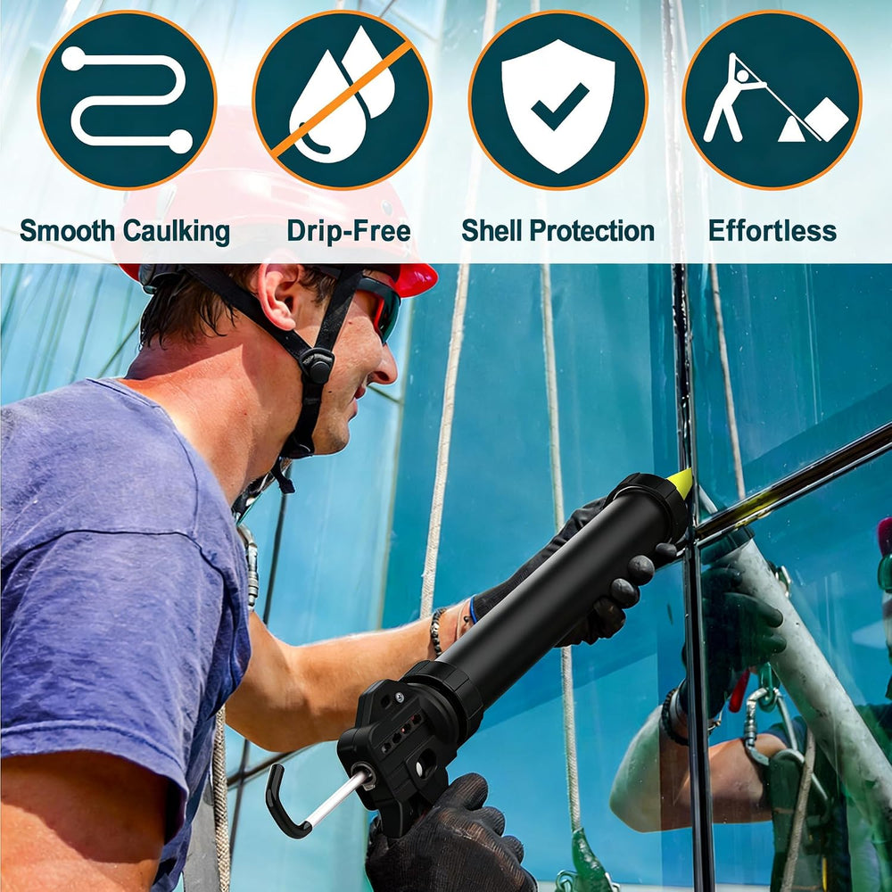 20 oz Sausage Caulk Gun, One-Touch Drip-Free | Effortless & Professional ...