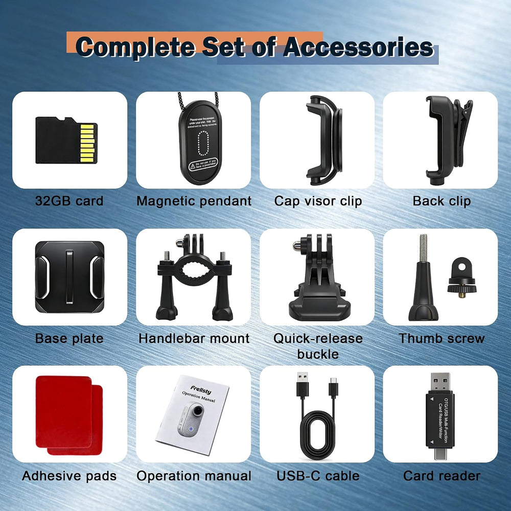 Mini Body Camera, Audio and Video Recording for Vlogging, Ink