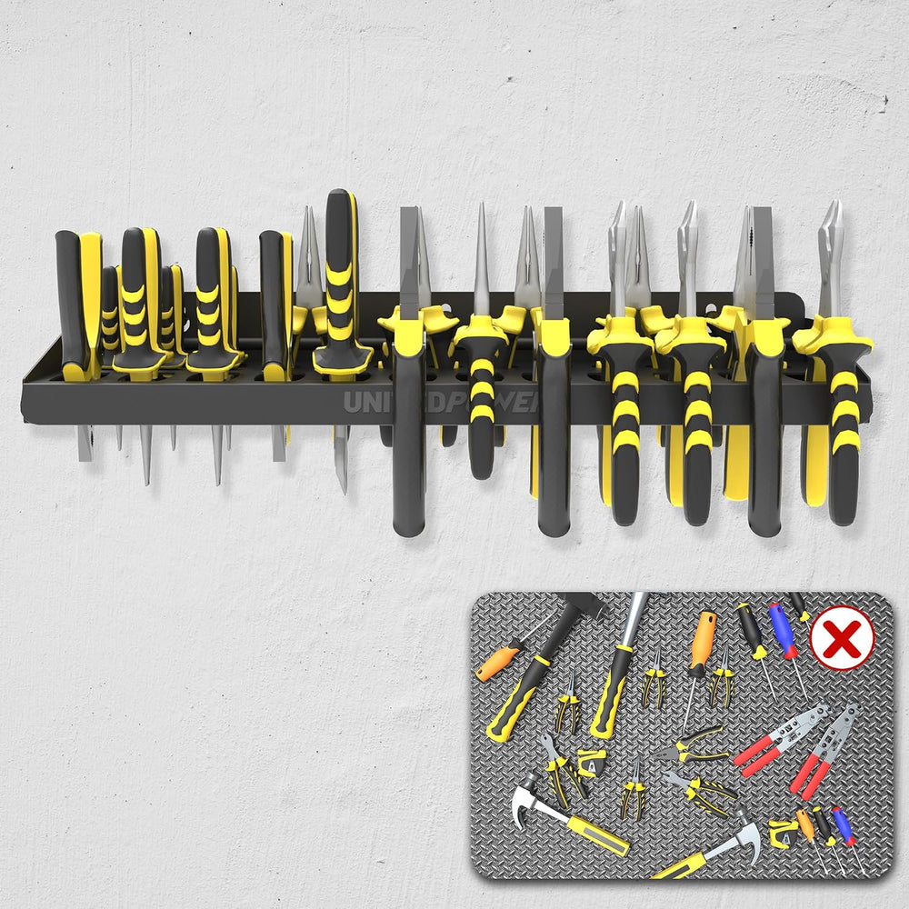 UNITEDPOWER Pliers Holder, Wall Mount Storage Rack Organizer for Workshop, Sh...