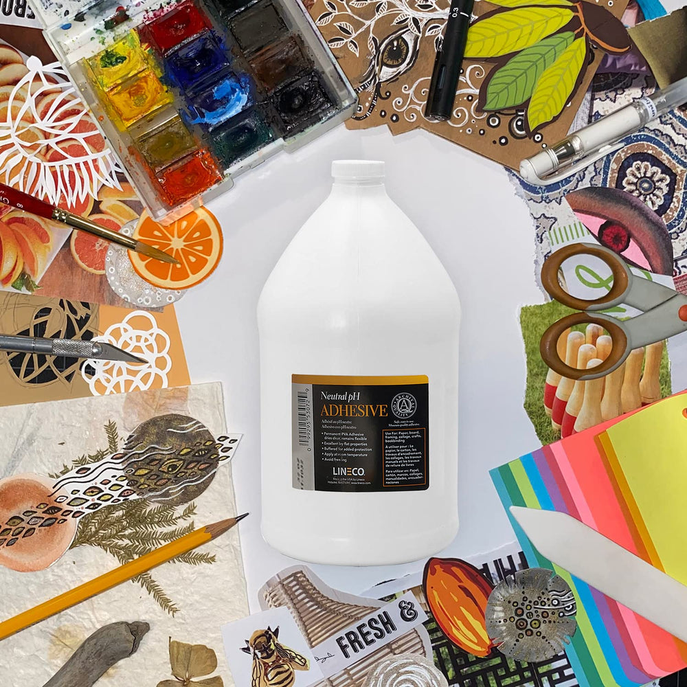 Lineco Neutral pH Adhesive, All-Purpose Glue, 1 Gallon, White, 1 Pack