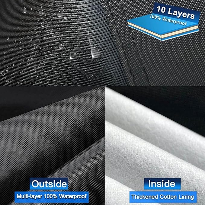 10 Layers Car Cover Custom Fit for Cadillac, Waterproof All Weather for