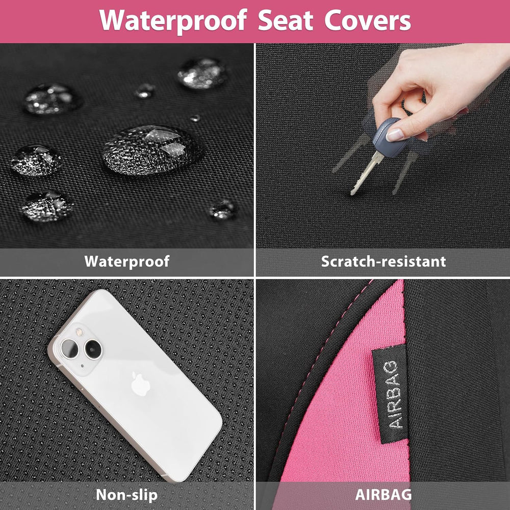 CAR PASS Waterproof Car Seat Covers Front Seats Only with 5mm Composite EVA, ...