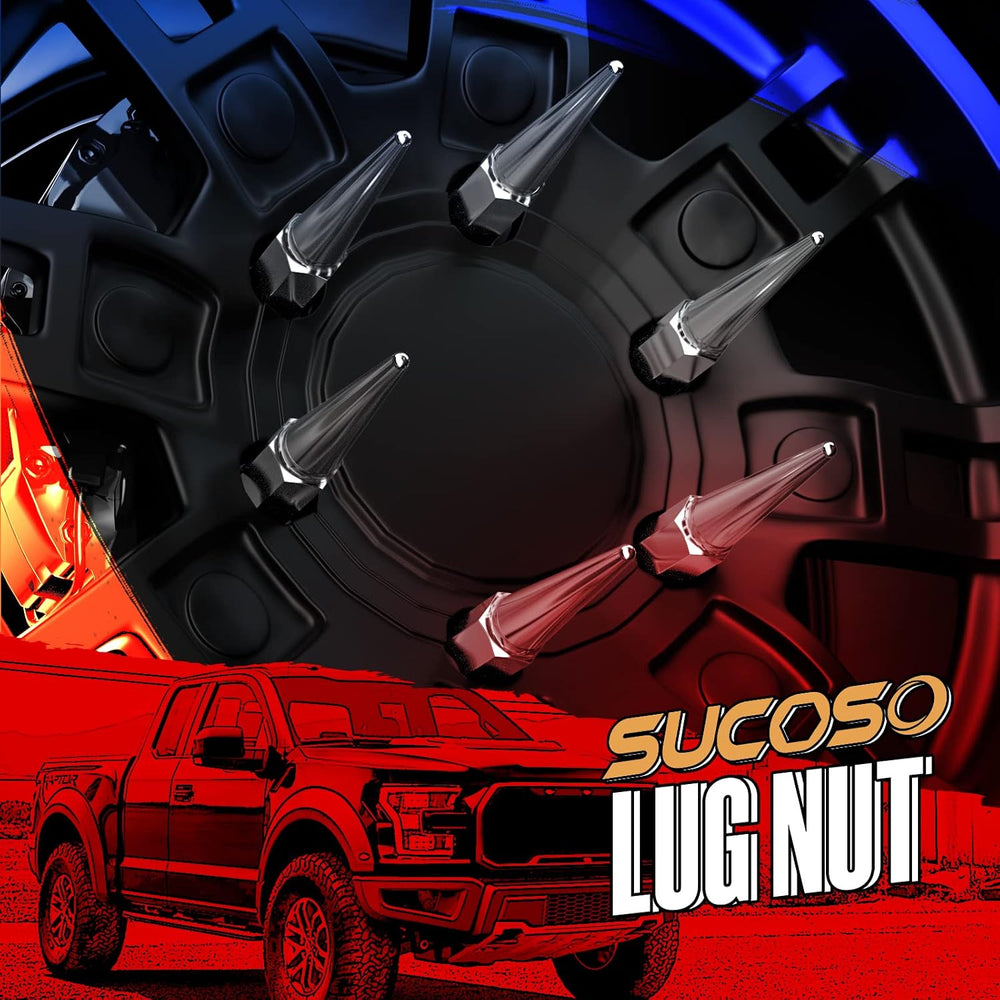 14x1.5 Spiked Lug Nuts 6x5.5 Chevy, Chrome Spike Lug Nuts Chevy Silverado 6 L...