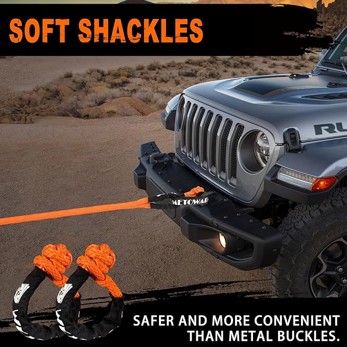 METOWARE Kinetic Recovery Rope 35, 000 LBS Offroad Tow Kit
