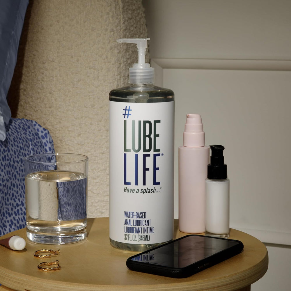 LUBELIFE Water Based Anal Lube, Personal Lubricant, for Men Women, 32 Fl Oz