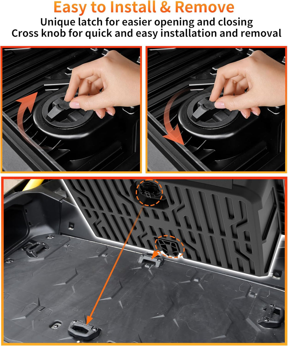 96L Rear Cargo Box & 13.5L Side Storage Boxes for Can Am Maverick R MAX X...