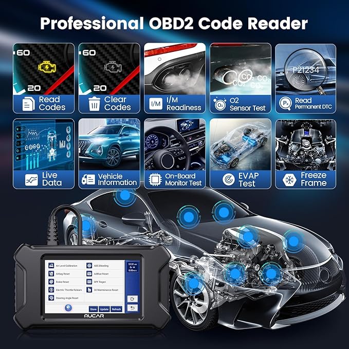 MUCAR CS6 OBD2 Scanner Diagnostic Tool, Engine Transmission BCM Car Scanner