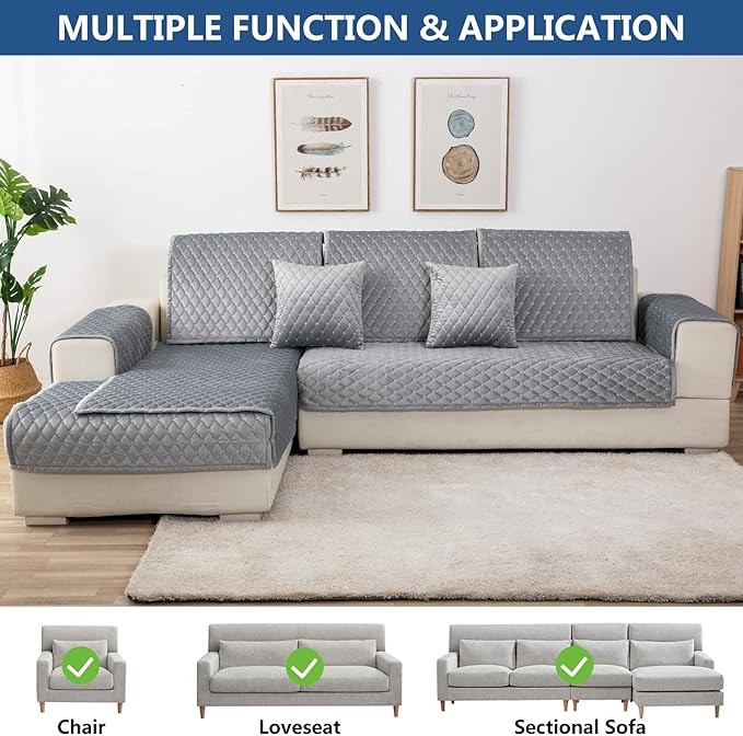 Eismodra Couch Cover, Sectional Couch Covers, Sofa Covers