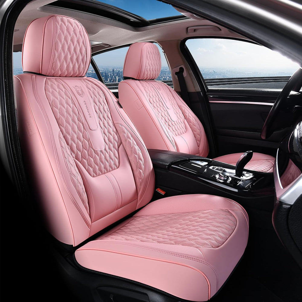 Coverado Seat Covers Full Set, Pink Car Seat Covers, Waterproof Car Seat Cove...