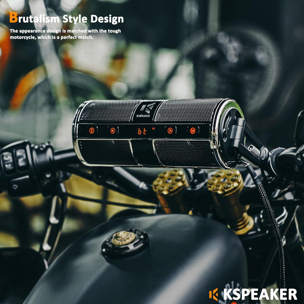 KSPEAKER Motorcycle Speakers Bluetooth Waterproof Radio Audio System Built-in...