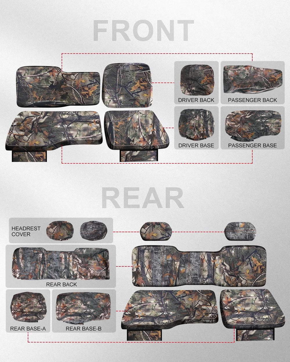 UTV Seat Covers Compatible with Polaris Ranger Crew 1000 Premium 2020–2025 an...