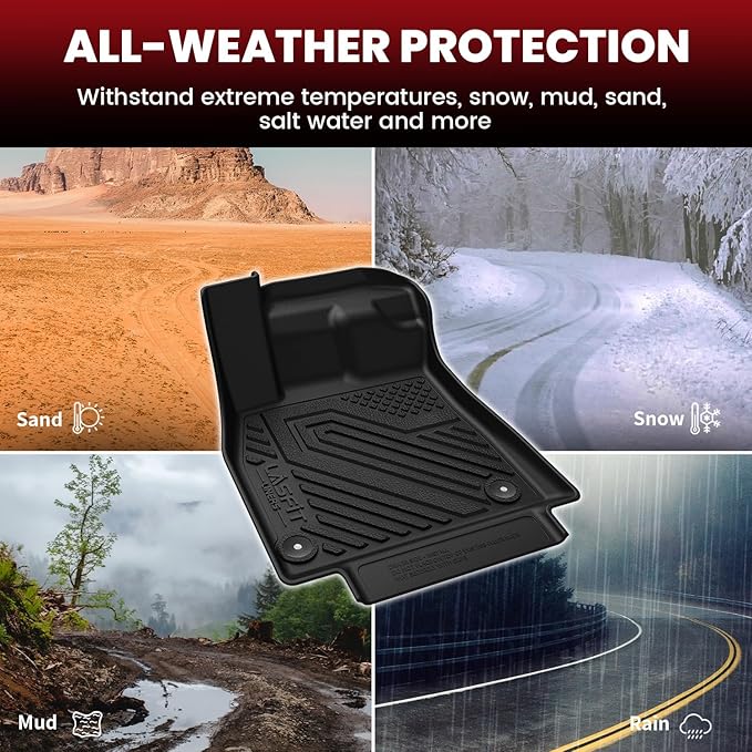 LASFIT Floor Mats & Cargo Mat for Audi Q5/SQ5 2018-2025, TPE All Weather