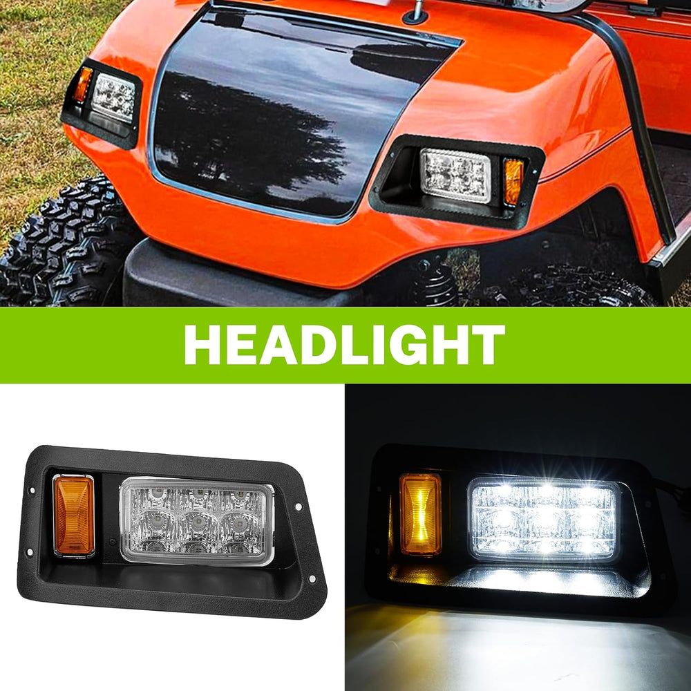 LED Headlights and Tail Lights Kit Compatible Yamaha G14, G16, G19, G22 Golf ...