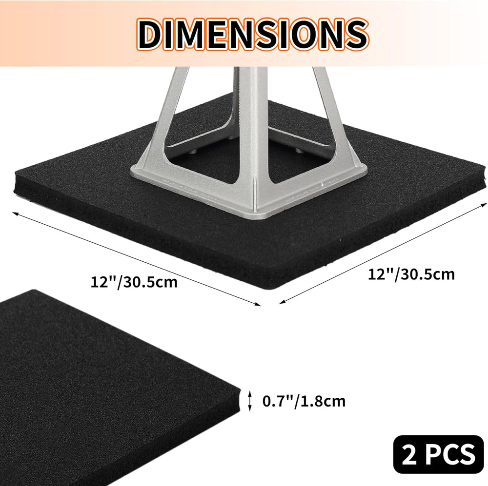 OULEME RV Leveling Block Flex Pads, 12” Rubber Jack Pads, Anti-Vibration &...