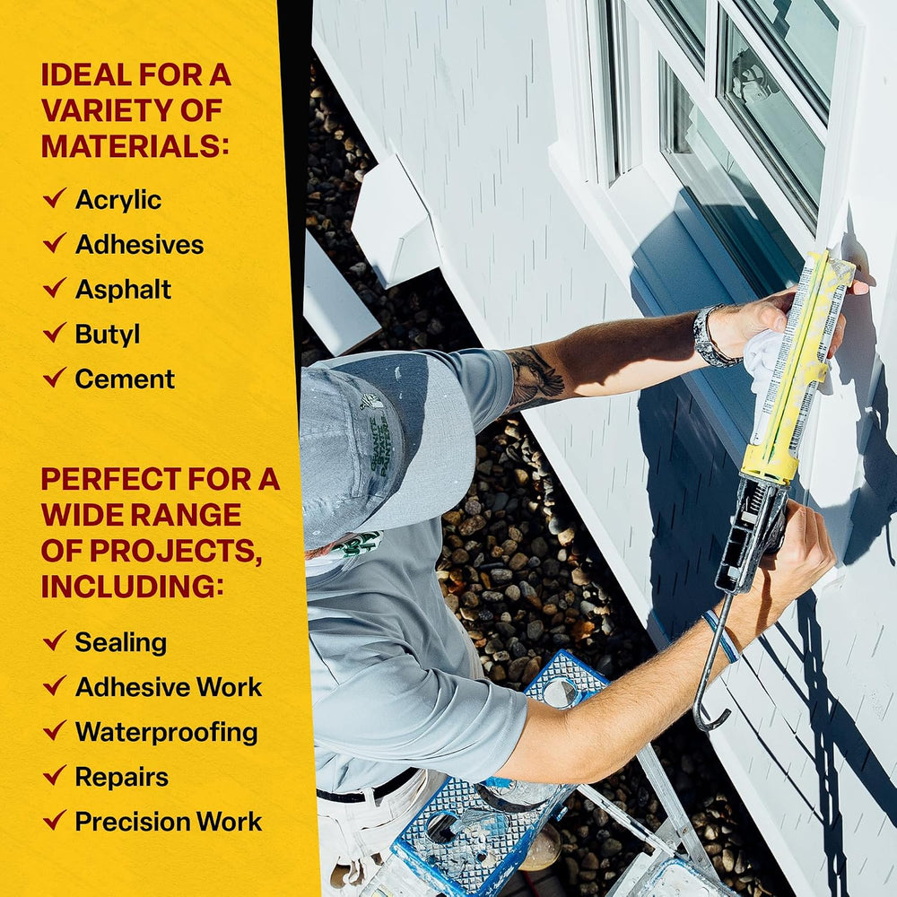 Dripless ETS5000 Industrial Grade Heavy Duty Caulking Gun, 1/4-gal. Cartridge...