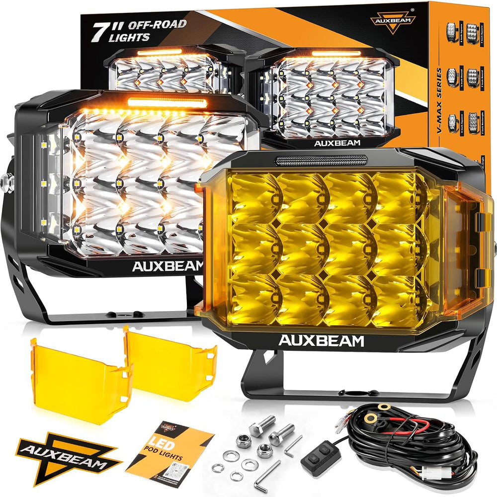 Auxbeam 7x5 Inch LED Pod V-MAX Series 270° Side Shooter Offroad Ditch Light