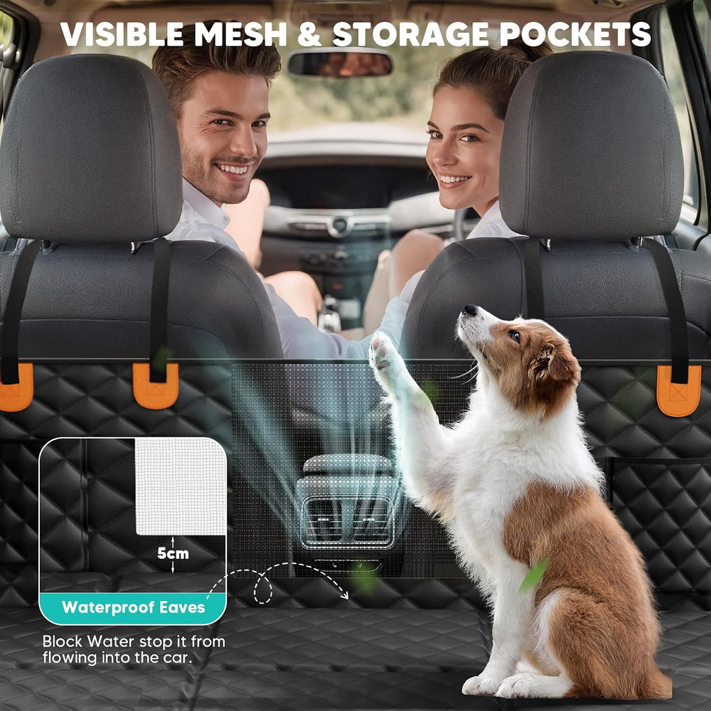 Dog Car Seat Cover for Back Seat, Hard Bottom Hammock Hold 400lbs For Cars