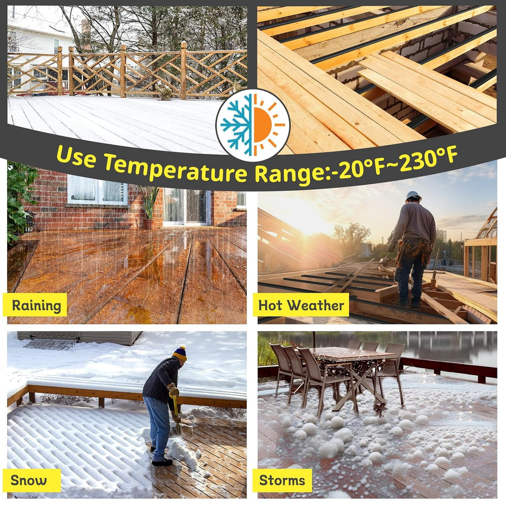 Joist Tape for Decking 4'' X 50', 2 Rolls Waterproof Butyl Tape