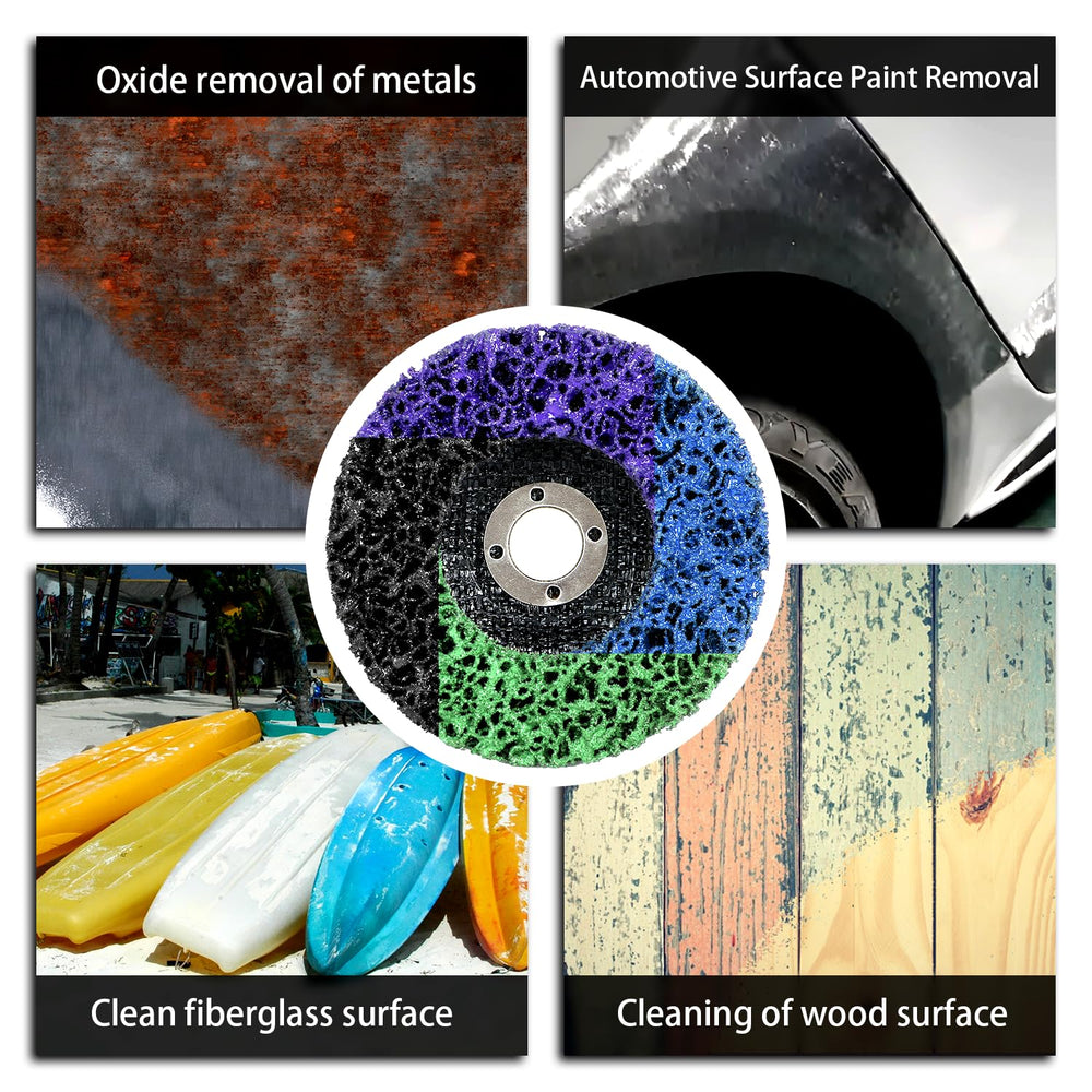12 Pack 4 Kinds Paint Strip Discs 4" x5/8" Angle Grinder Stripper W...