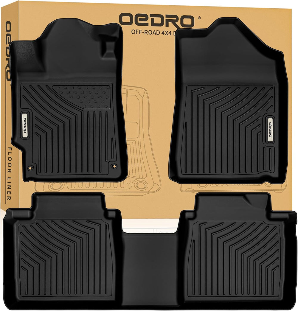 OEDRO Floor Mats Fit for Toyota Camry 2011-2007, Custom Fit Front & 2nd Row