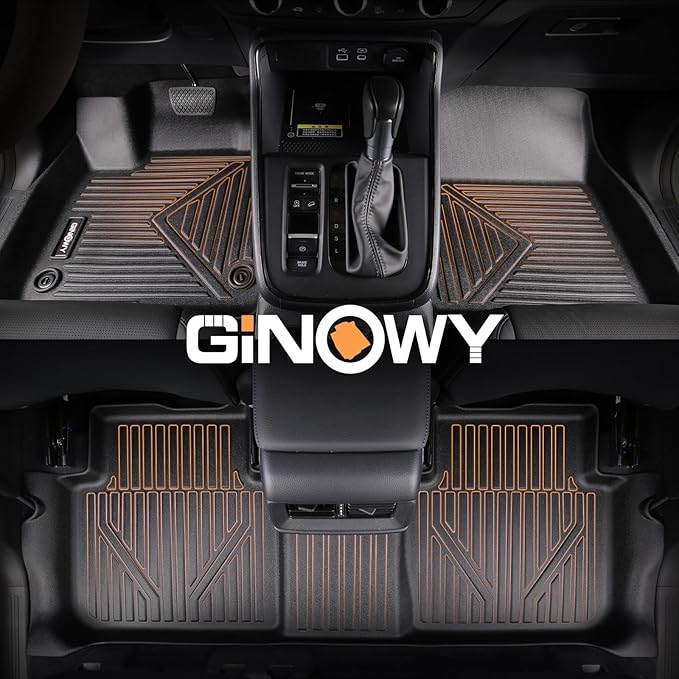 GINOWY- Floor Mats for Kia Seltos 2020-2024 2025, TPE All Weather Protection