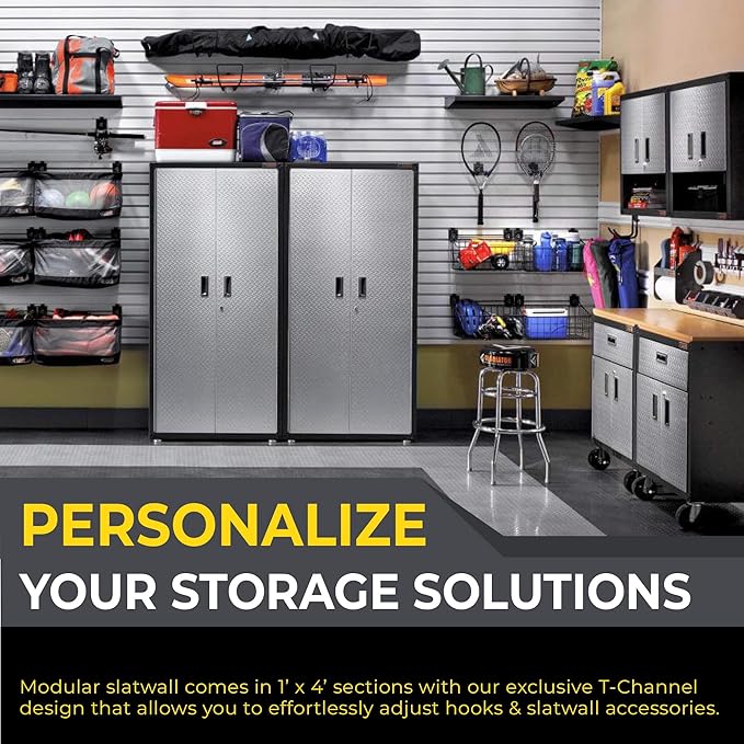 Heavy Duty 8x4 PVC Garage Slatwall Storage System