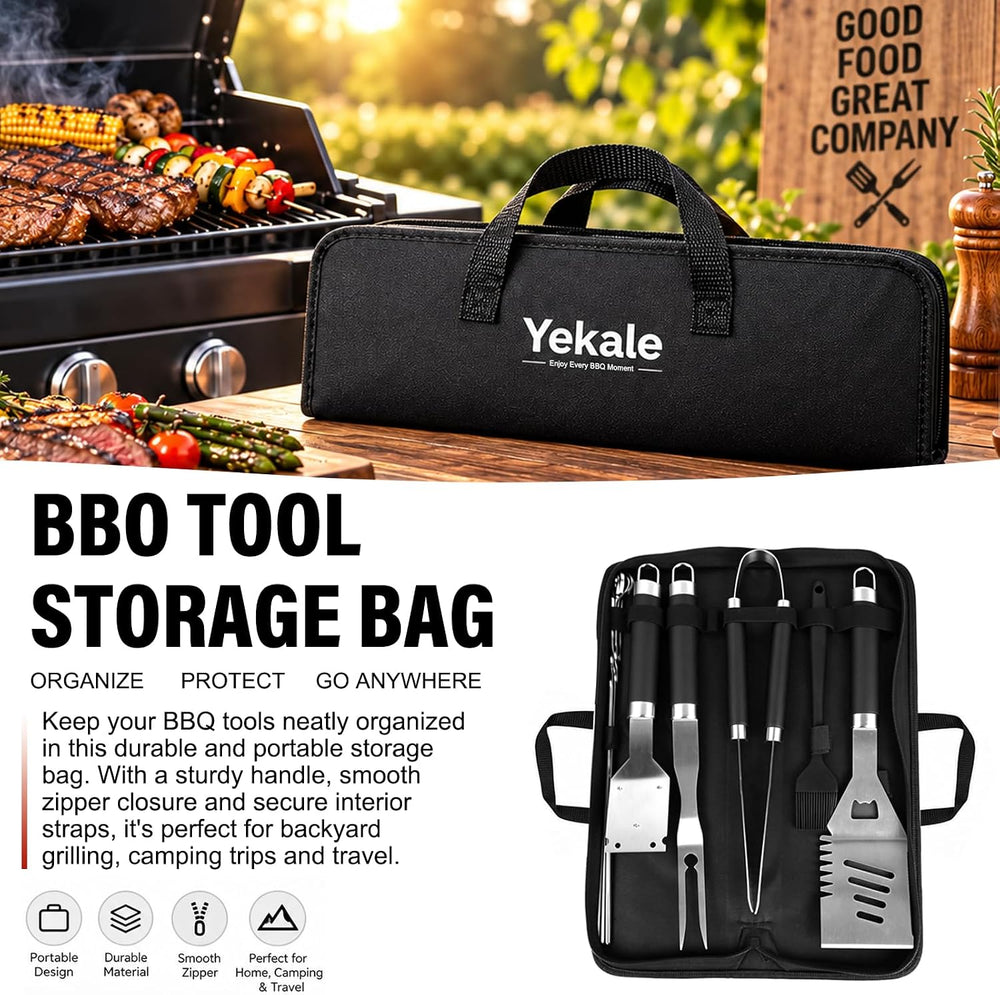 Yekale Grill Set, Grill Tools Outdoor Grill Utensils Set BBQ Accessories