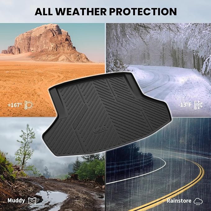 LASFIT Trunk Mat for Honda Civic Sedan 2022-2026 & Civic Sedan Hybrid 202...